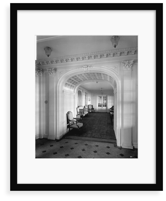 First Class Salon on the 'Aquitania' (1914) by Bedford Lemere & Co.