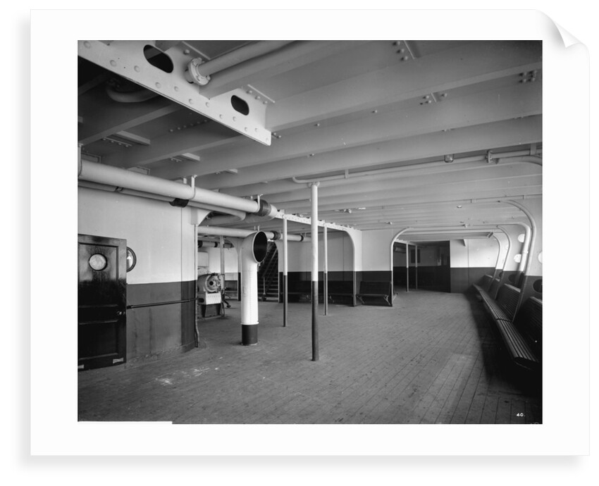 Third Class Promenade on the 'Aquitania' (1914) by Bedford Lemere & Co.