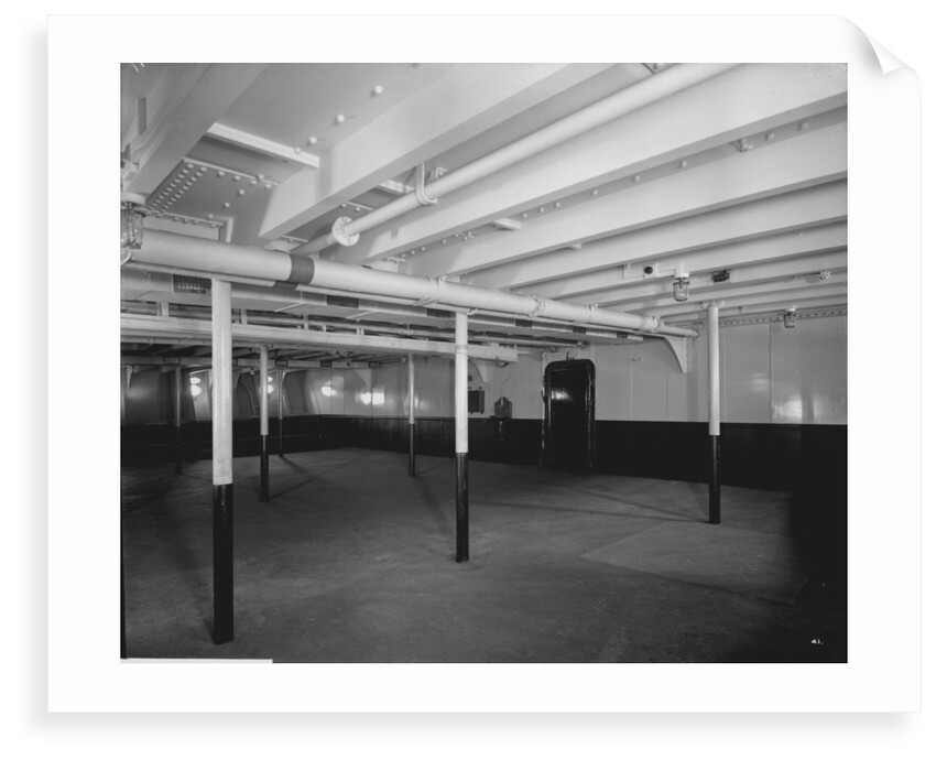 Third Class Covered Promenade on the 'Aquitania' (1914) by Bedford Lemere & Co.