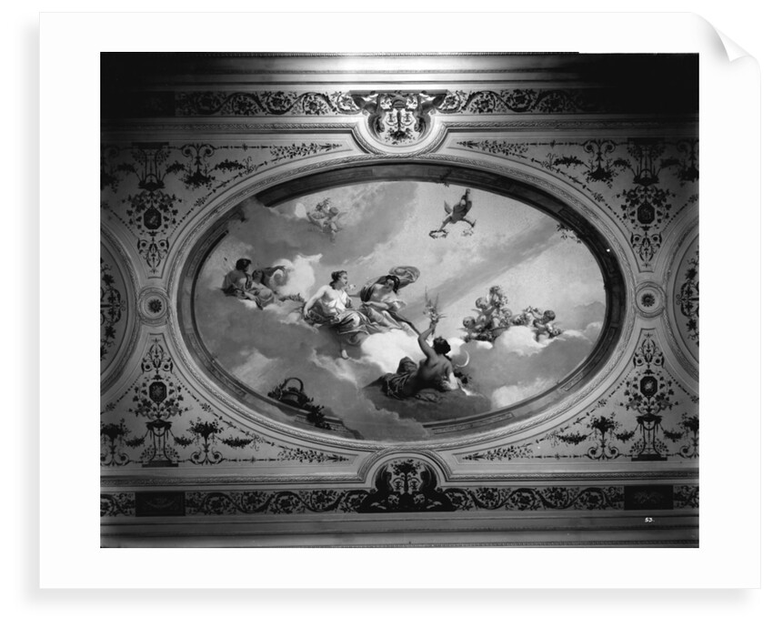 Decorative painting above the First Class Dining Saloon on the 'Aquitania' (1914) by Bedford Lemere & Co.