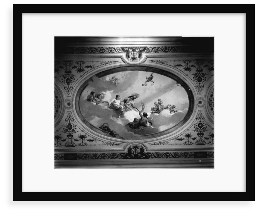 Decorative painting above the First Class Dining Saloon on the 'Aquitania' (1914) by Bedford Lemere & Co.