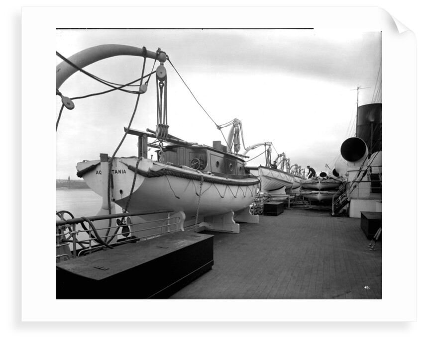 Boat Deck on the 'Aquitania' (1914) by Bedford Lemere & Co.
