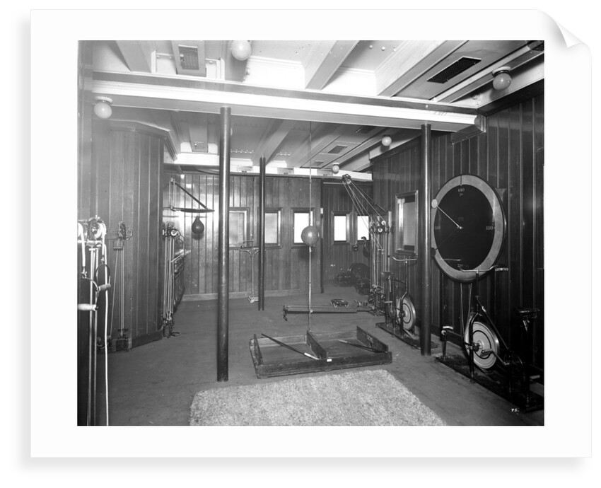 Second Class Gymnasium on the 'Aquitania' (1914) by Bedford Lemere & Co.