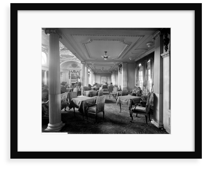 First Class Lounge on the 'Aquitania' (1914) by Bedford Lemere & Co.