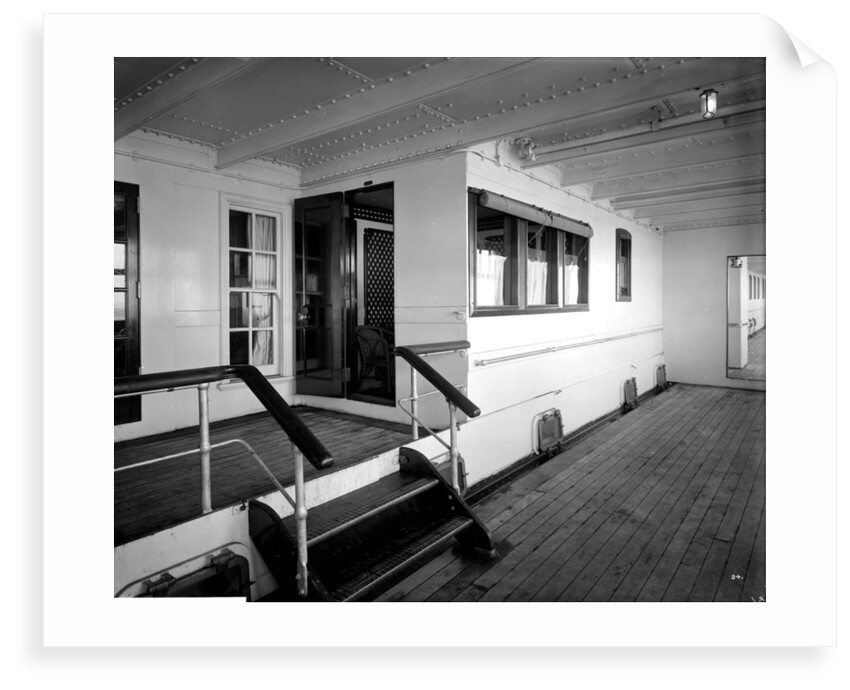 First Class Promenade Deck on the 'Aquitania' (1914) by Bedford Lemere & Co.