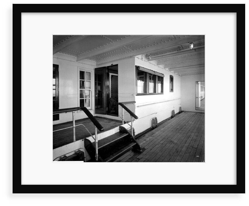 First Class Promenade Deck on the 'Aquitania' (1914) by Bedford Lemere & Co.