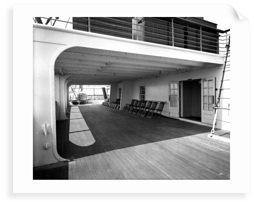 Second Class Promenade on the 'Aquitania' (1914) by Bedford Lemere & Co.