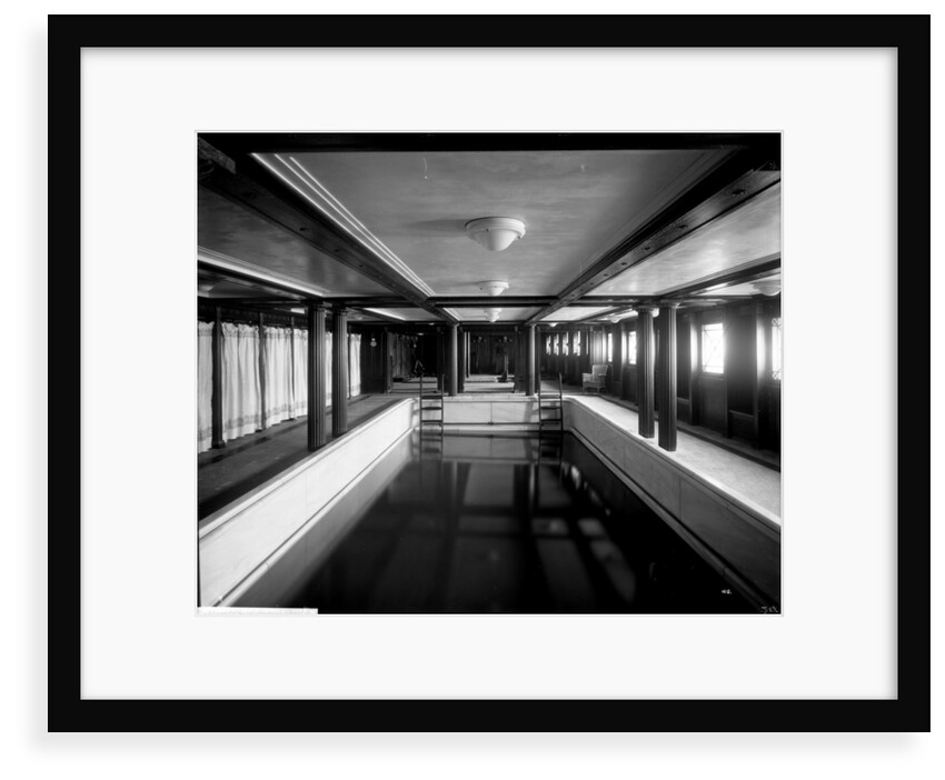 First Class Swimming Bath on the 'Aquitania' (1914) by Bedford Lemere & Co.