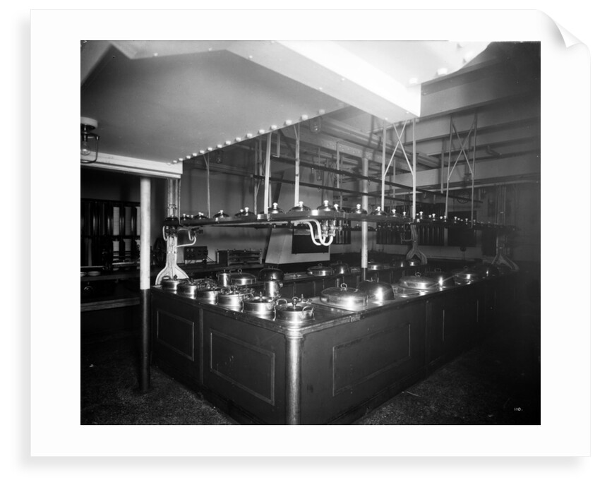 Second Class Pantry on the 'Aquitania' (1914) by Bedford Lemere & Co.