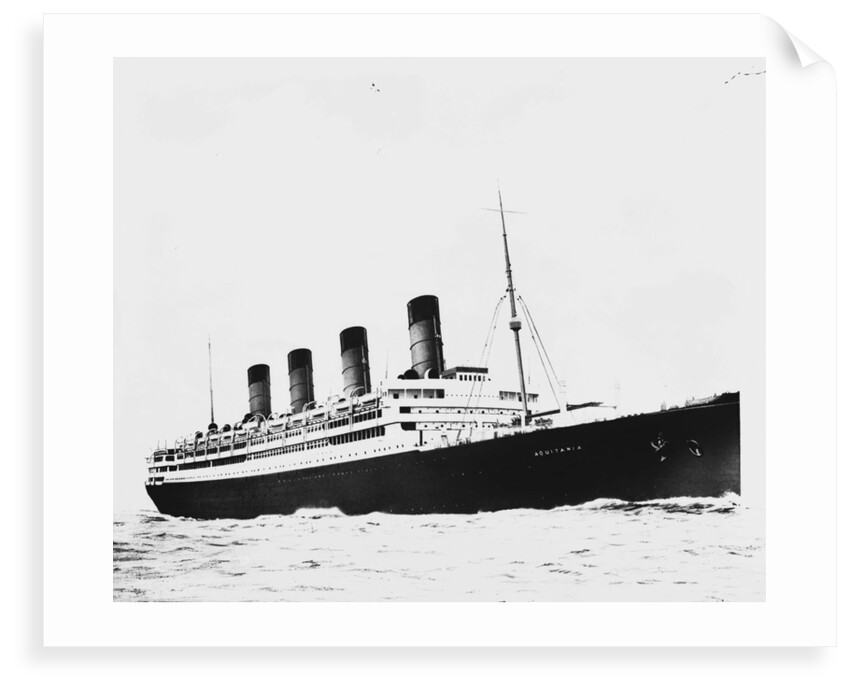 The passenger liner 'Aquitania' (1914) underway by Bedford Lemere & Co.