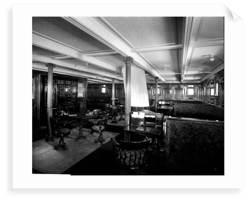 Second Class Library on the 'Adriatic' (1906) by Bedford Lemere & Co.