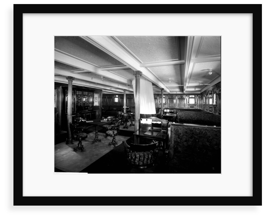 Second Class Library on the 'Adriatic' (1906) by Bedford Lemere & Co.