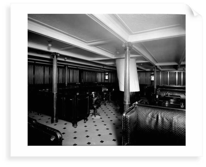 Second Class Smoking Room on the 'Adriatic' (1906) by Bedford Lemere & Co.