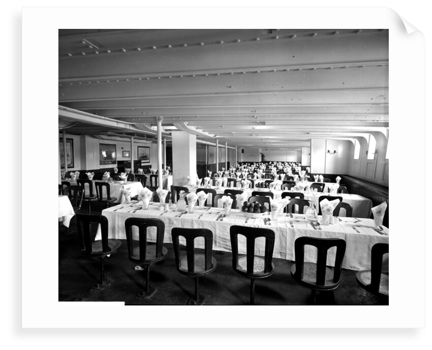 Third Class Dining Saloon on the 'Adriatic' (1906) by Bedford Lemere & Co.