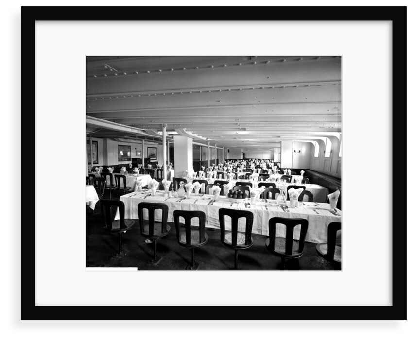 Third Class Dining Saloon on the 'Adriatic' (1906) by Bedford Lemere & Co.