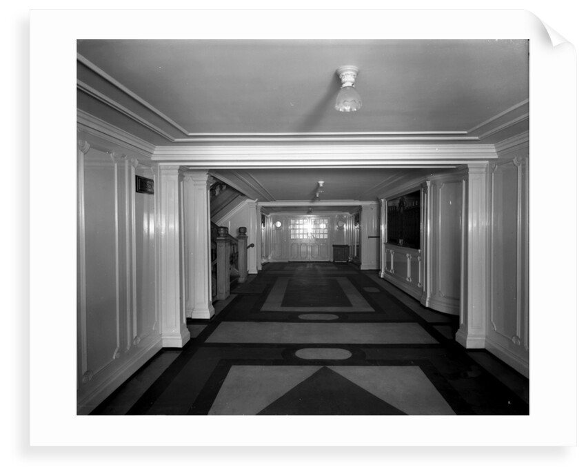 Cabin Class Entrance on the 'Missanabie' (1914) by Bedford Lemere & Co.