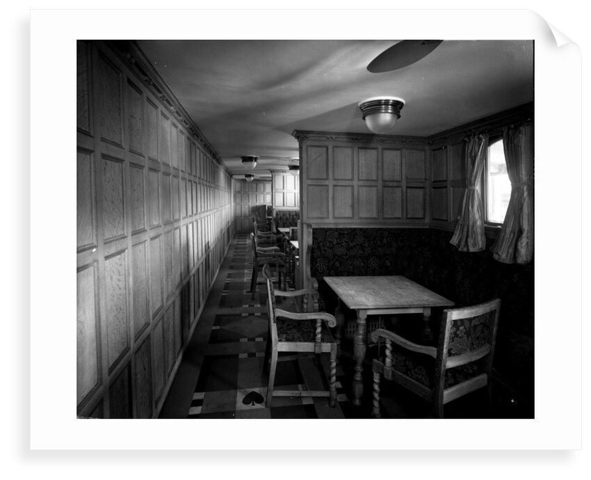 Cabin Class Card Room on the 'Missanabie' (1914) by Bedford Lemere & Co.