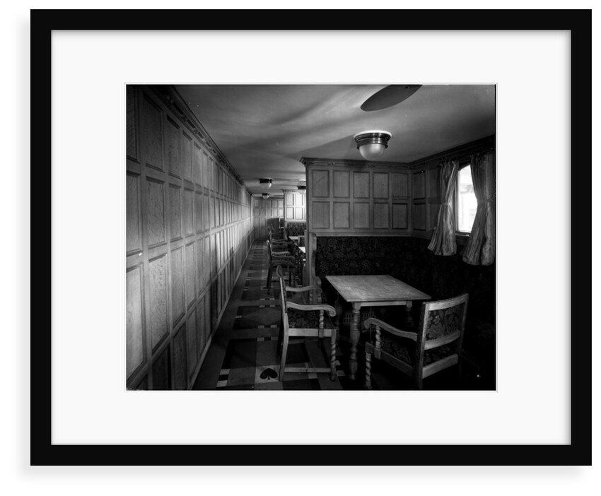 Cabin Class Card Room on the 'Missanabie' (1914) by Bedford Lemere & Co.