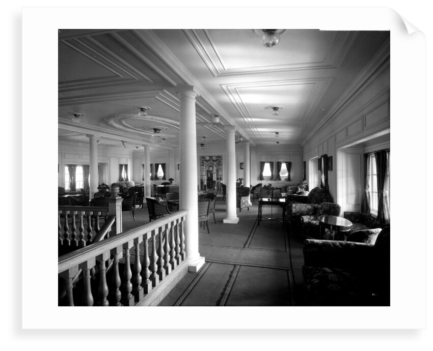 Cabin Class Lounge on the 'Missanabie' (1914) by Bedford Lemere & Co.