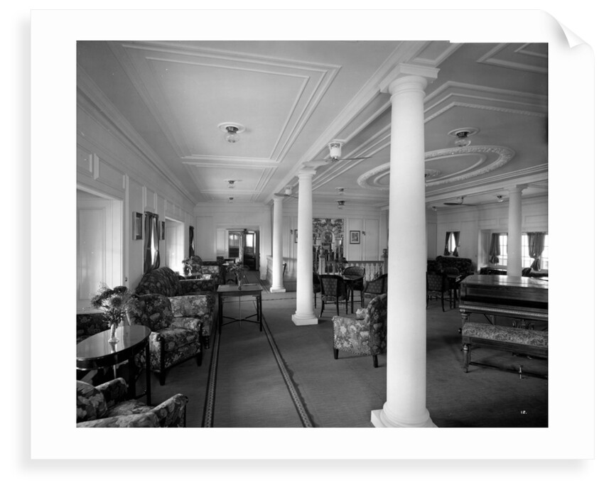 Cabin Class Lounge on the 'Missanabie' (1914) by Bedford Lemere & Co.