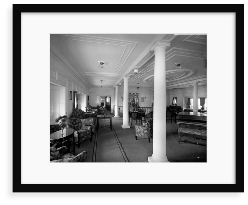 Cabin Class Lounge on the 'Missanabie' (1914) by Bedford Lemere & Co.