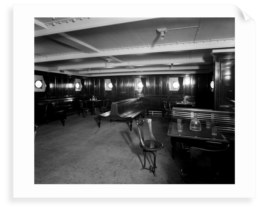 Third Class Smoking Room on the 'Missanabie' (1914) by Bedford Lemere & Co.