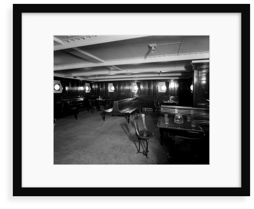Third Class Smoking Room on the 'Missanabie' (1914) by Bedford Lemere & Co.