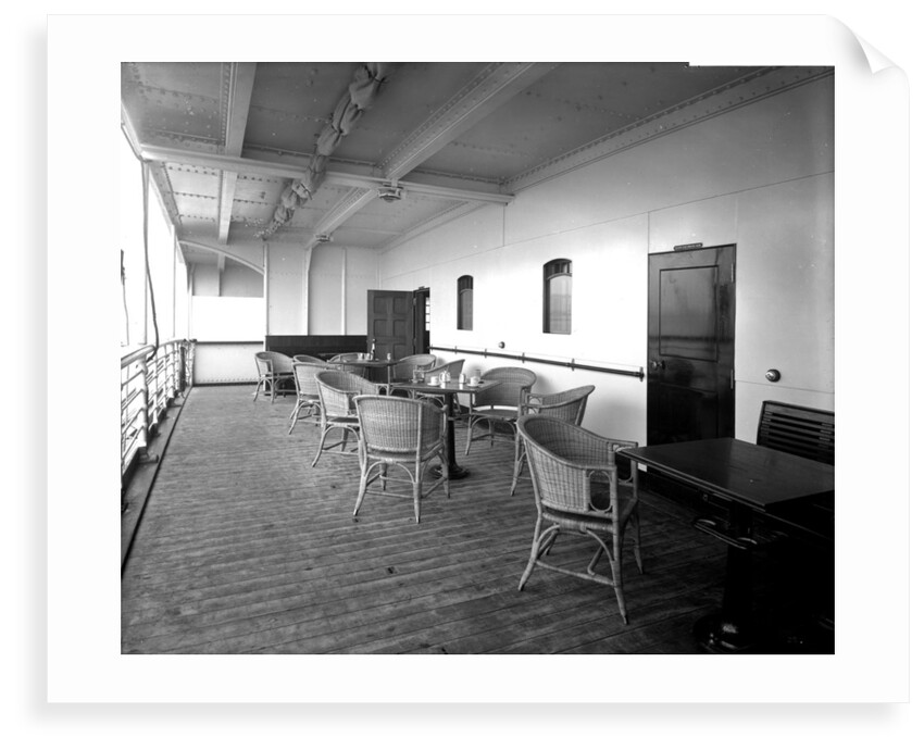 Cabin Class Verandah Cafe on the 'Missanabie' (1914) by Bedford Lemere & Co.
