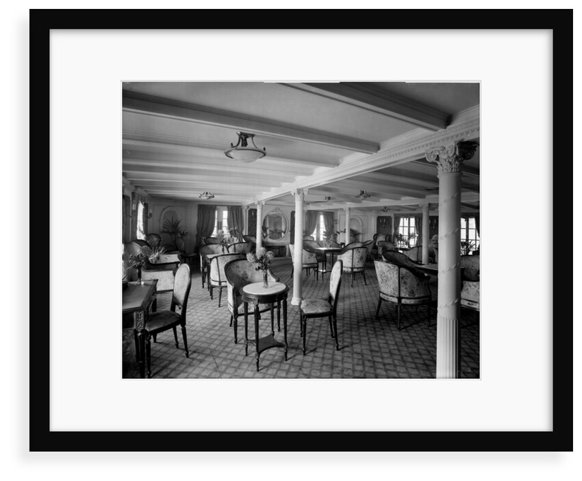First Class Social Hall on the 'Ciudad de Buenos Aires' (1914) by Bedford Lemere & Co.
