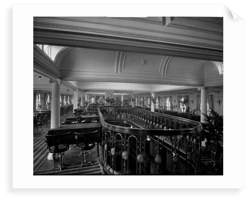 First Class Dining Saloon on the 'Ciudad de Buenos Aires' (1914) by Bedford Lemere & Co.