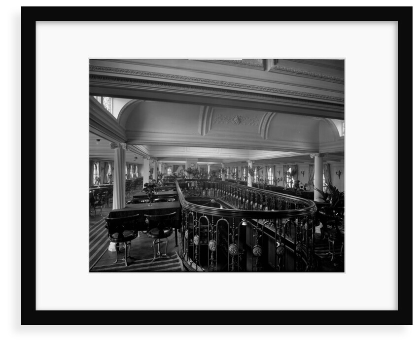 First Class Dining Saloon on the 'Ciudad de Buenos Aires' (1914) by Bedford Lemere & Co.