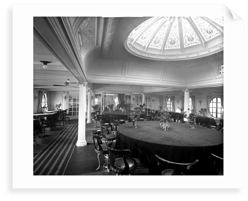 First Class Dining Saloon on the 'Ciudad de Buenos Aires' (1914) by Bedford Lemere & Co.