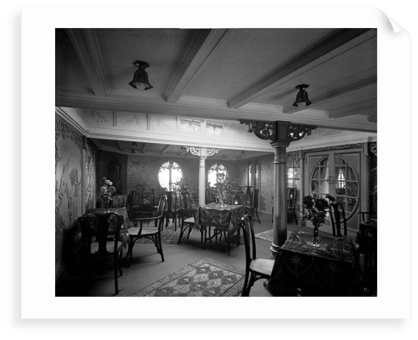First Class Chinese Tea Room on the 'Ciudad de Buenos Aires' (1914) by Bedford Lemere & Co.