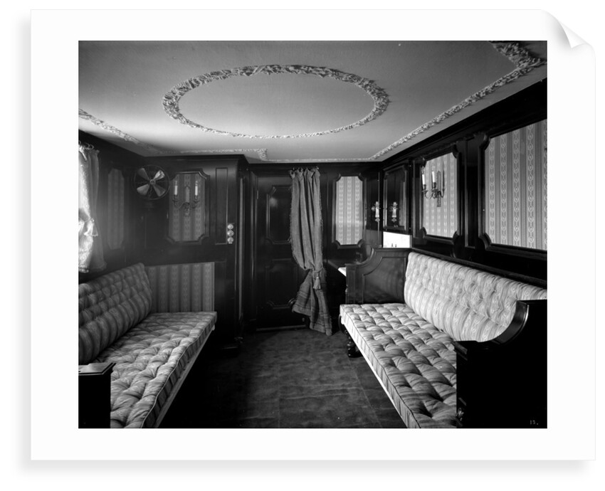 First Class special stateroom on the 'Ciudad de Buenos Aires' (1914) by Bedford Lemere & Co.