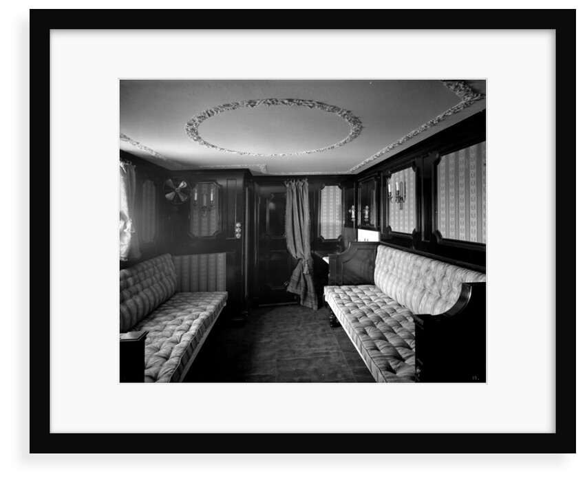 First Class special stateroom on the 'Ciudad de Buenos Aires' (1914) by Bedford Lemere & Co.
