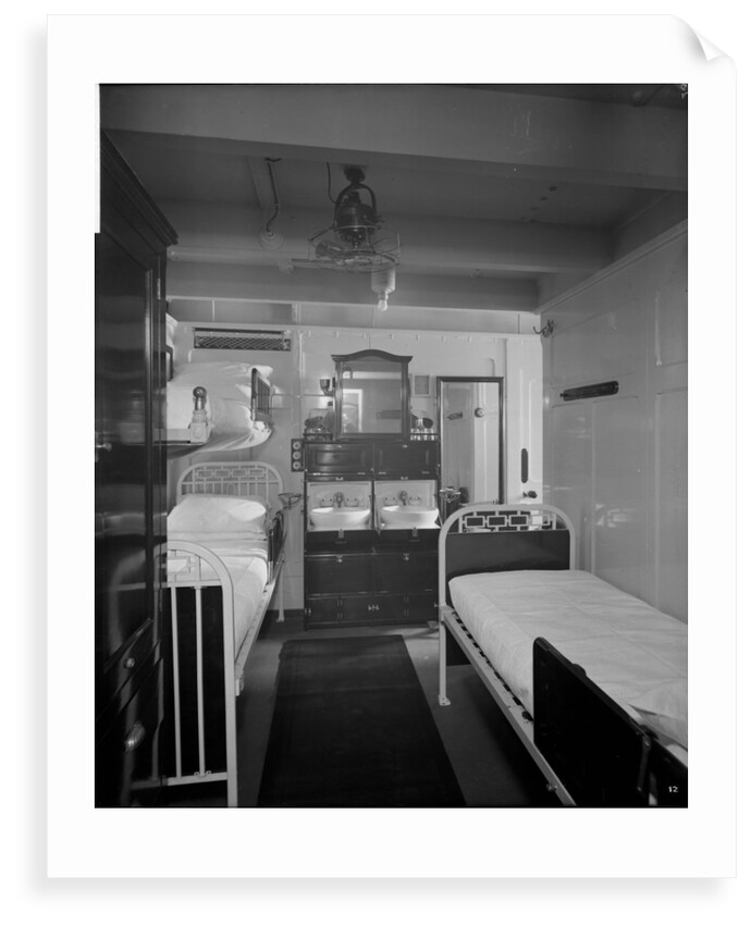Stateroom on the 'Essequibo' (1914) by Bedford Lemere & Co.