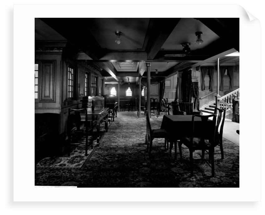 First Class Divan on the 'Kaisar-i-Hind' (1914) by Bedford Lemere & Co.