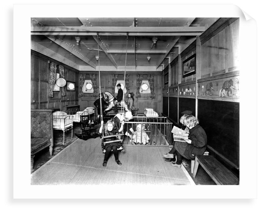 Cabin Class Nursery on the 'Metagama' (1915) by Bedford Lemere & Co.