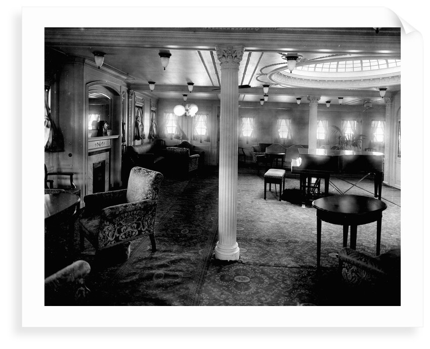 First Class Music Room on the 'Niagara' (1913) by Bedford Lemere & Co.