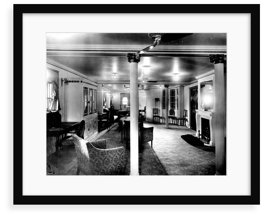 First Class Library and Writing Room on the 'Niagara' (1913) by Bedford Lemere & Co.