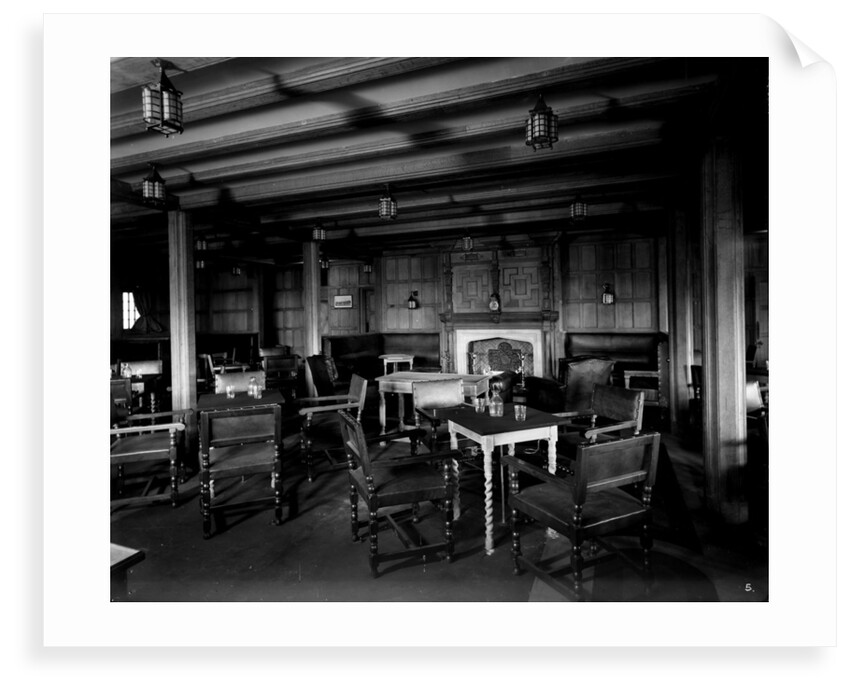 Cabin Class Smoking Room on the 'Melita' (1918) by Bedford Lemere & Co.
