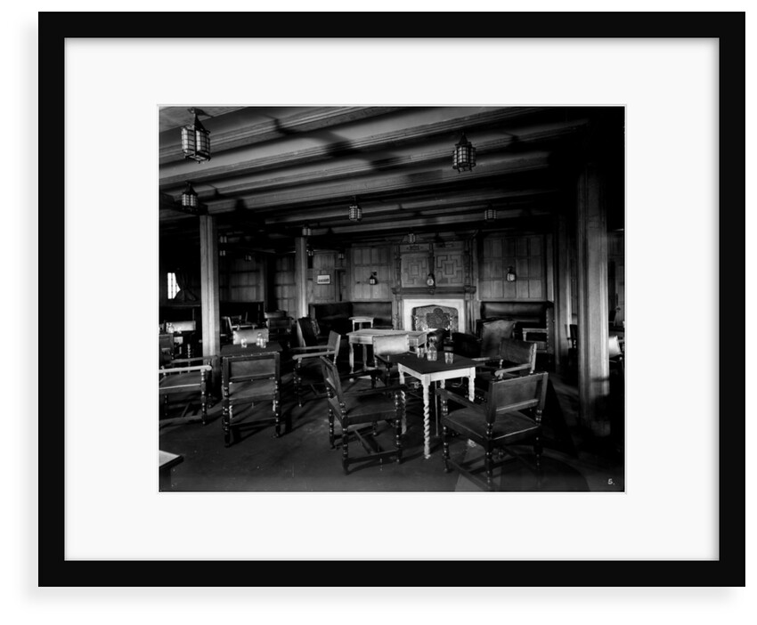 Cabin Class Smoking Room on the 'Melita' (1918) by Bedford Lemere & Co.