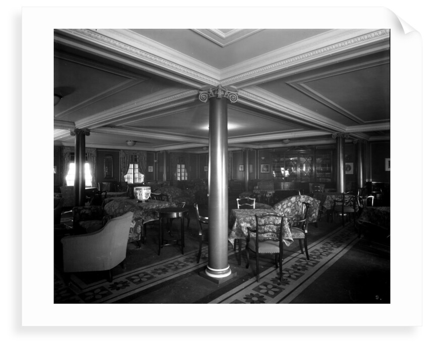 Cabin Class Lounge on the 'Melita' (1918) by Bedford Lemere & Co.