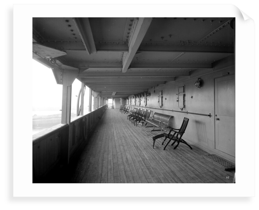 Cabin Class Promenade on the 'Melita' (1918) by Bedford Lemere & Co.