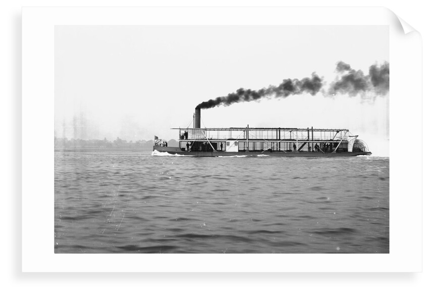 River gunboat, 'Sternwheel' (1911) under way in Southampton Water during builder's trials, prior to dismantling and despatch to Baghdad by unknown