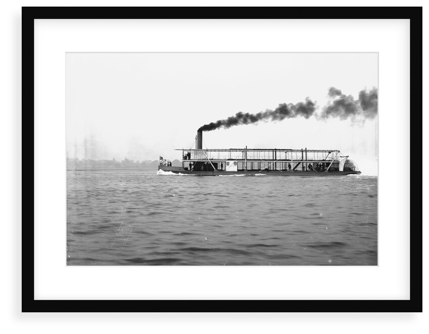 River gunboat, 'Sternwheel' (1911) under way in Southampton Water during builder's trials, prior to dismantling and despatch to Baghdad by unknown