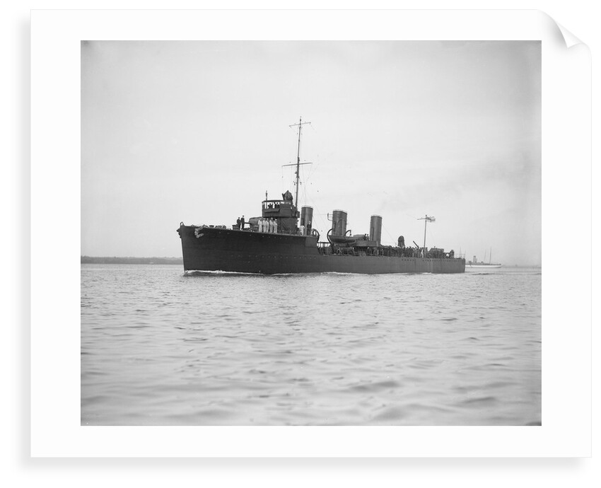 Torpedo boat destroyer HMS 'Meteor' (1914), under way in Southampton Water by unknown