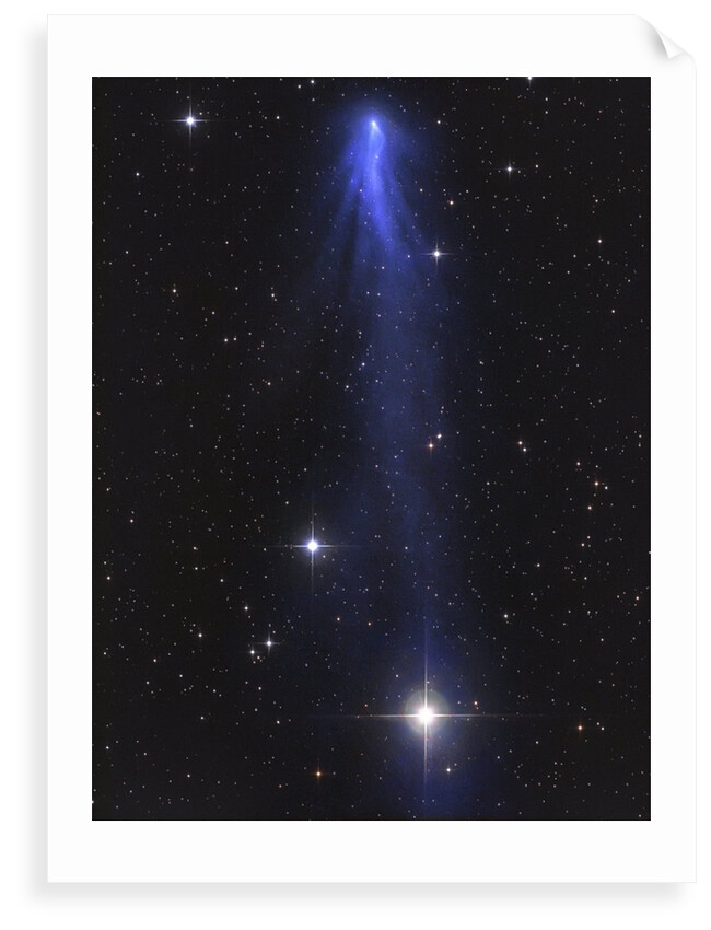 Comet C/2016 R2 Panstarrs the blue carbon monoxide comet - rotating comet tails on January 19th 2018 by Gerald Rhemann