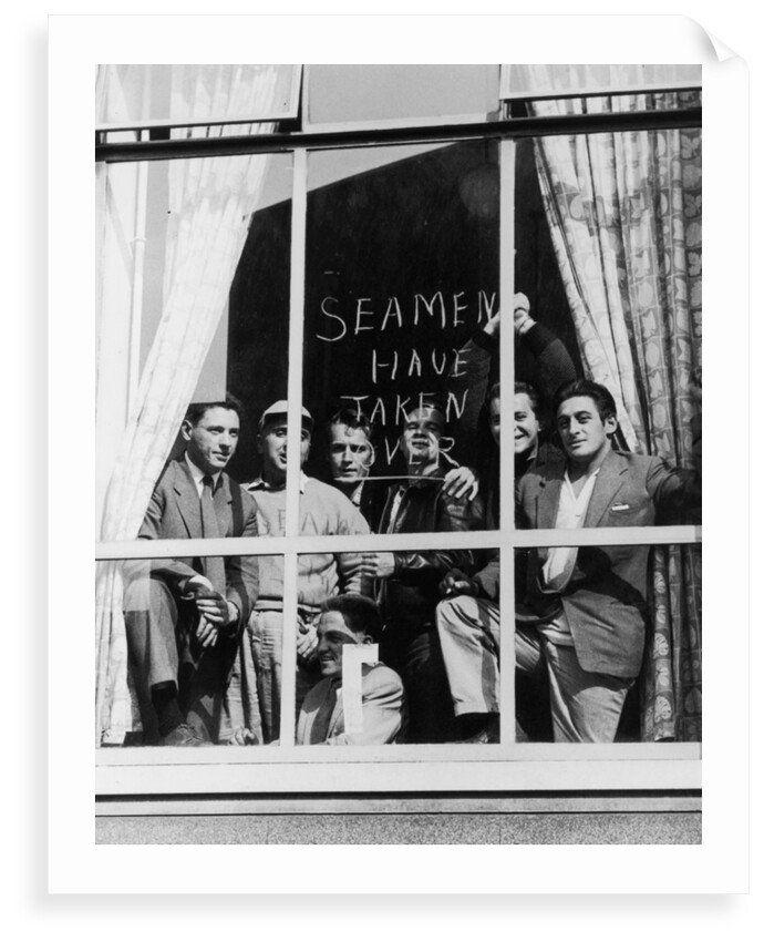 Striking Seamen, barricaded into the National Union of Seamen Office by unknown