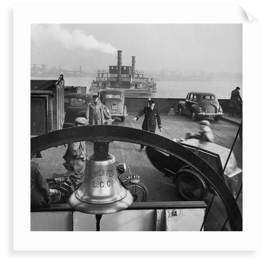 Directing traffic on a Woolwich ferry boat by Russell Westwood